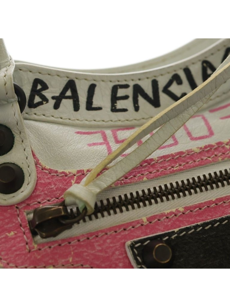 Balenciaga Classic City Graffiti 2-Way Shoulder Bag White Leather — image 7 of 8